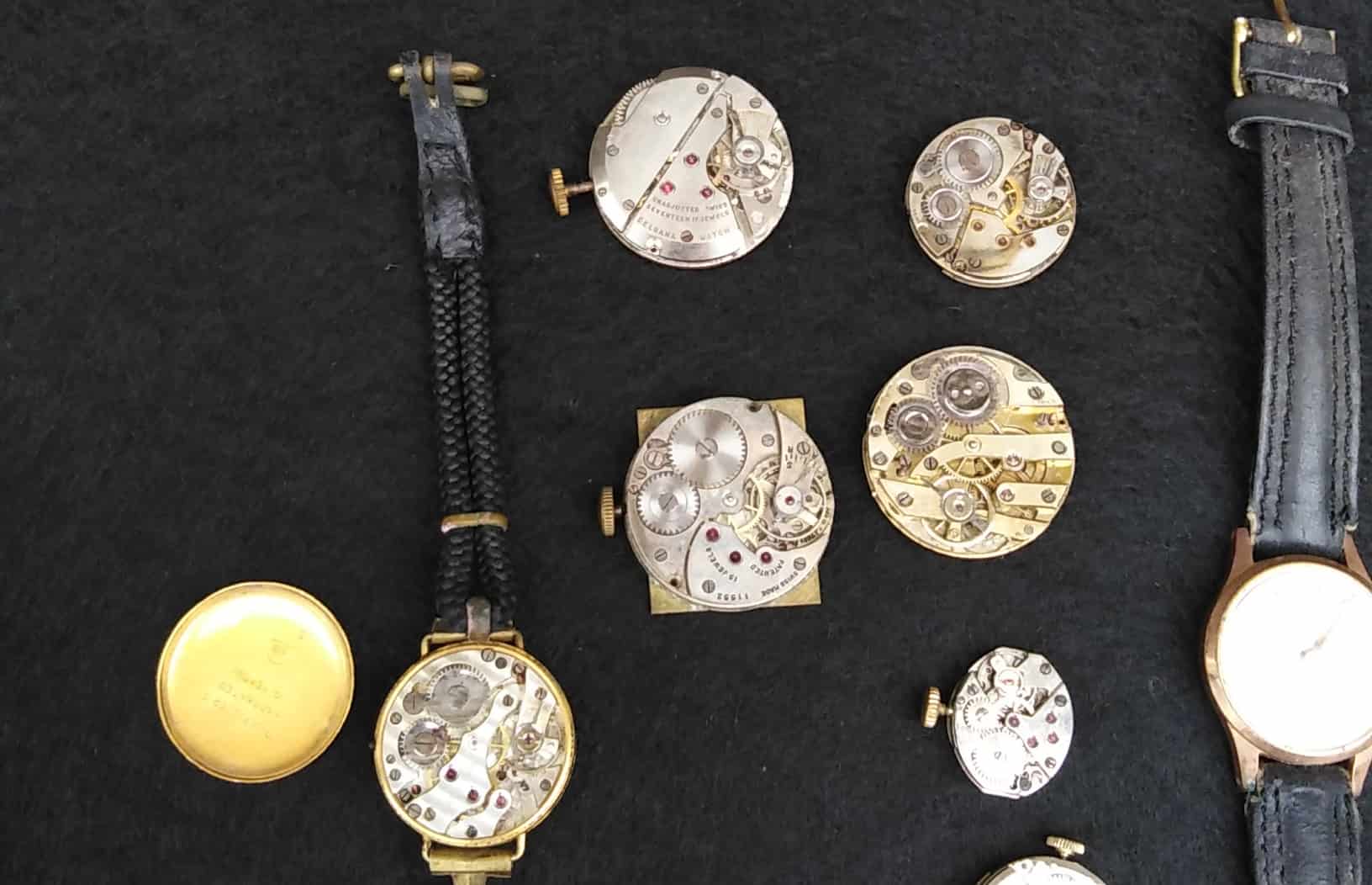 Vintage Mechanical Watch Job Lot x 13 Spares Repair Benson Delbana Avia Accurist